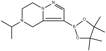 Pyrazolo[1,5-a]pyrazine, 4,5,6,7-tetrahydro-5-(1-methylethyl)-3-(4,4,5,5-tetramethyl-1,3,2-dioxaborolan-2-yl)- Structural