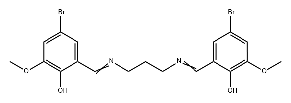 Phenol, 2,2'-[1,3-propanediylbis(nitrilomethylidyne)]bis[4-bromo-6-methoxy- Structural