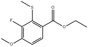 ethyl 3-fluoro-4-methoxy-2-(methylthio)benzoate Structural