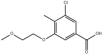 Benzoic acid, 3-chloro-5-(2-methoxyethoxy)-4-methyl- Structural