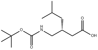 Hexanoic acid, 3-[[[(1,1-dimethylethoxy)carbonyl]amino]methyl]-5-methyl-, (3R)- Structural