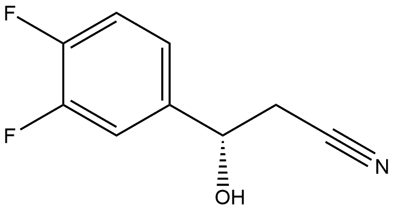 Benzenepropanenitrile, 3,4-difluoro-β-hydroxy-, (βS)- Structural