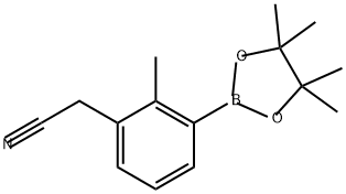 Benzeneacetonitrile, 2-methyl-3-(4,4,5,5-tetramethyl-1,3,2-dioxaborolan-2-yl)- Structural