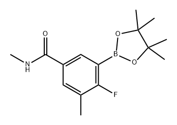 Benzamide, 4-fluoro-N,3-dimethyl-5-(4,4,5,5-tetramethyl-1,3,2-dioxaborolan-2-yl)- Structural