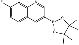 Quinoline, 7-fluoro-3-(4,4,5,5-tetramethyl-1,3,2-dioxaborolan-2-yl)- Structural