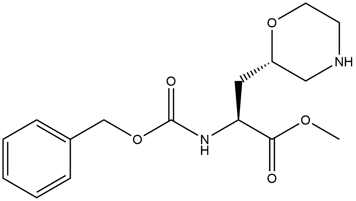 Methyl (αS,2S)-α-[[(phenylmethoxy)carbonyl]amino]-2-morpholinepropanoate Structural