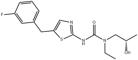 Urea, N-ethyl-N'-[5-[(3-fluorophenyl)methyl]-2-thiazolyl]-N-[(2S)-2-hydroxypropyl]- Structural