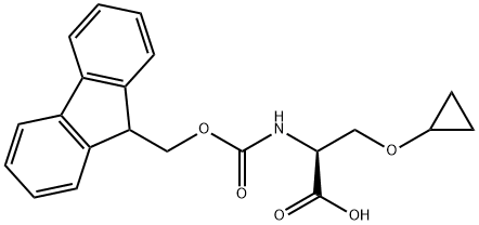 L-Serine, O-cyclopropyl-N-[(9H-fluoren-9-ylmethoxy)carbonyl]- Structural