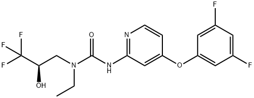 Urea, N'-[4-(3,5-difluorophenoxy)-2-pyridinyl]-N-ethyl-N-[(2R)-3,3,3-trifluoro-2-hydroxypropyl]- Structural