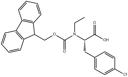 L-Phenylalanine, 4-chloro-N-ethyl-N-[(9H-fluoren-9-ylmethoxy)carbonyl]- Structural