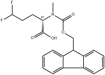 L-Norvaline, N-[(9H-fluoren-9-ylmethoxy)carbonyl]-5,5-difluoro-N-methyl- Structural