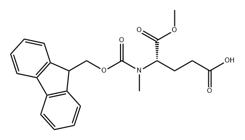 L-Glutamic acid, N-[(9H-fluoren-9-ylmethoxy)carbonyl]-N-methyl-, 1-methyl ester Structural