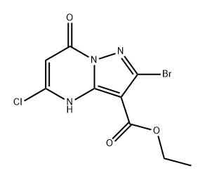 Pyrazolo[1,5-a]pyrimidine-3-carboxylic acid, 2-bromo-5-chloro-4,7-dihydro-7-oxo-, ethyl ester Structural