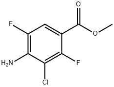 Benzoic acid, 4-amino-3-chloro-2,5-difluoro-, methyl ester Structural