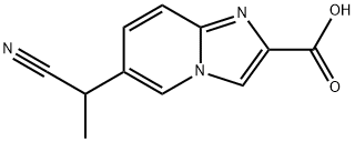 Imidazo[1,2-a]pyridine-2-carboxylic acid, 6-(1-cyanoethyl)- Structural