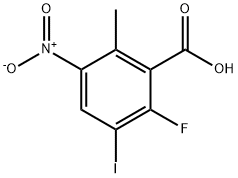 Benzoic acid, 2-fluoro-3-iodo-6-methyl-5-nitro- Structural