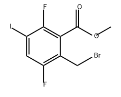 Benzoic acid, 2-(bromomethyl)-3,6-difluoro-5-iodo-, methyl ester Structural