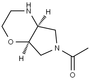 rel-1-[(4aR,7aS)-Hexahydropyrrolo[3,4-b]-1,4-oxazin-6(2H)-yl]ethanone Structural