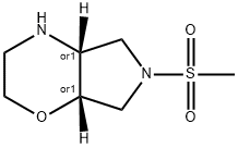 rel-(4aR,7aS)-Octahydro-6-(methylsulfonyl)pyrrolo[3,4-b]-1,4-oxazine Structural