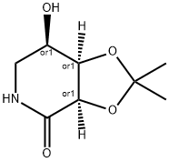 rel-(3aR,7R,7aR)-Tetrahydro-7-hydroxy-2,2-dimethyl-1,3-dioxolo[4,5-c]pyridin-4(3aH)-one Structural