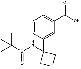 Benzoic acid, 3-[3-[[(1,1-dimethylethyl)sulfinyl]amino]-3-oxetanyl]- Structural