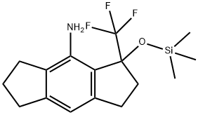 s-Indacen-4-amine, 1,2,3,5,6,7-hexahydro-3-(trifluoromethyl)-3-[(trimethylsilyl)oxy]- Structural