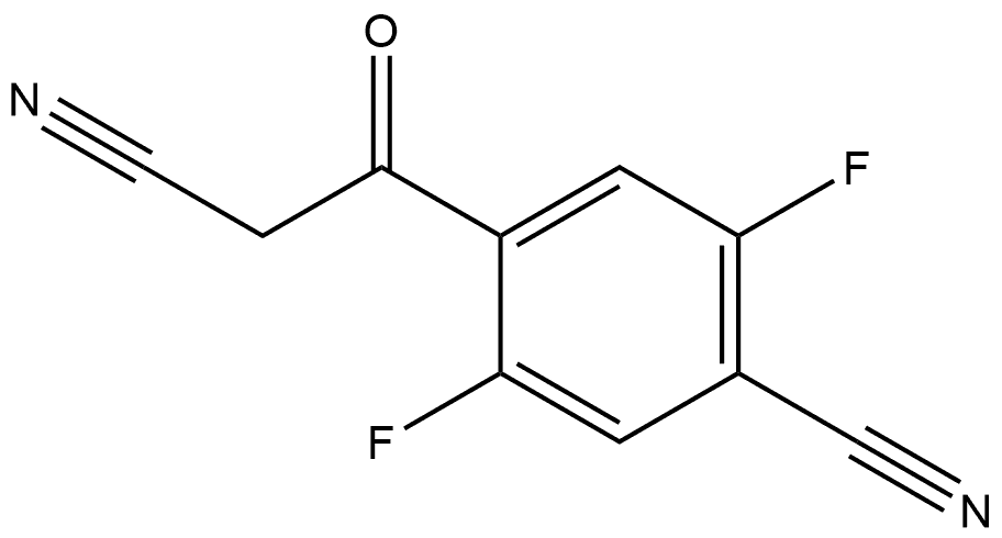 Benzenepropanenitrile, 4-cyano-2,5-difluoro-β-oxo- Structural