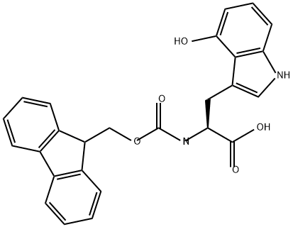 Tryptophan, N-[(9H-fluoren-9-ylmethoxy)carbonyl]-4-hydroxy- Structural