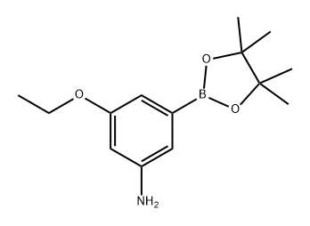 Benzenamine, 3-ethoxy-5-(4,4,5,5-tetramethyl-1,3,2-dioxaborolan-2-yl)- Structural