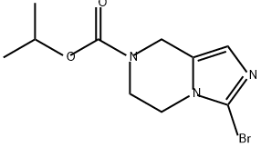 Imidazo[1,5-a]pyrazine-7(8H)-carboxylic acid, 3-bromo-5,6-dihydro-, 1-methylethyl ester Structural