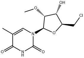 Uridine, 5'-chloro-5'-deoxy-5-methyl-2'-O-methyl- (9CI) Structural