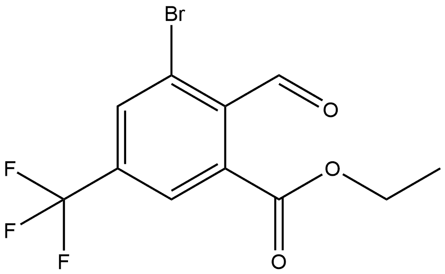 ethyl 3-bromo-2-formyl-5-(trifluoromethyl)benzoate Structural
