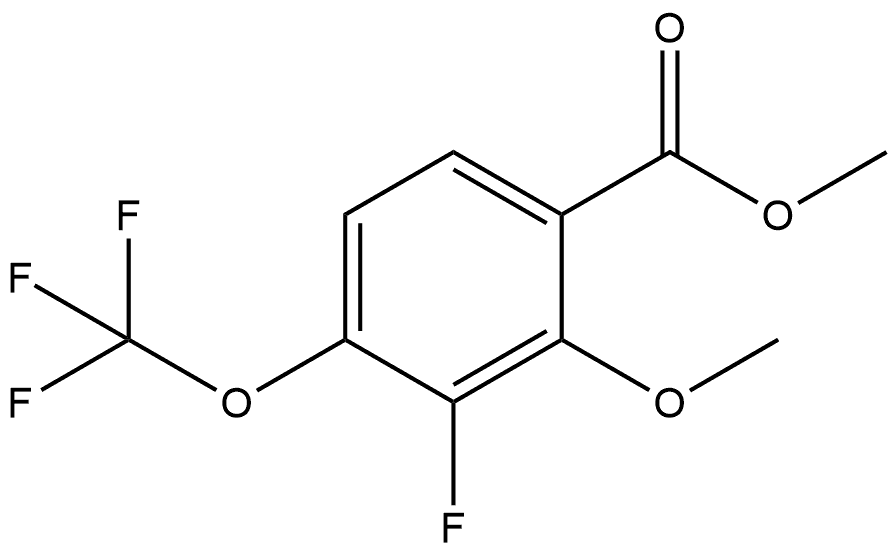 methyl 3-fluoro-2-methoxy-4-(trifluoromethoxy)benzoate Structural