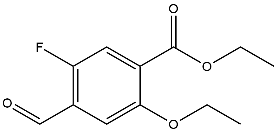 ethyl 2-ethoxy-5-fluoro-4-formylbenzoate Structural