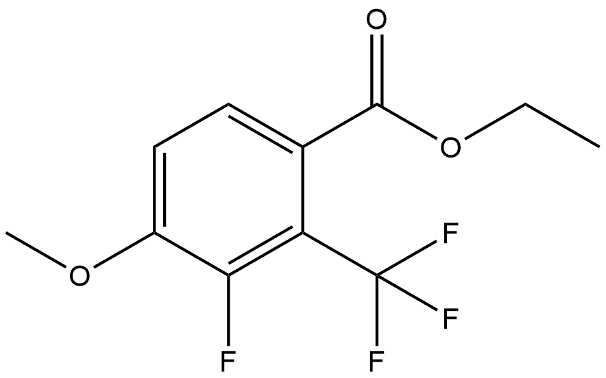 Ethyl 3-fluoro-4-methoxy-2-(trifluoromethyl)benzoate Structural