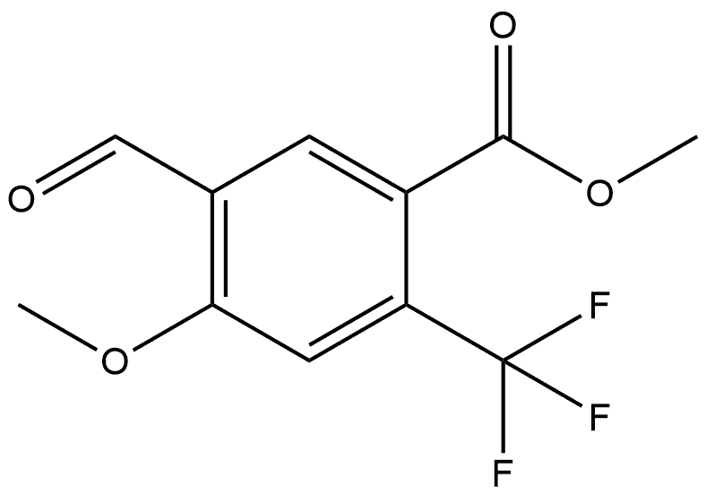Methyl 5-formyl-4-methoxy-2-(trifluoromethyl)benzoate Structural