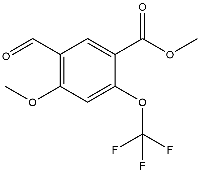methyl 5-formyl-4-methoxy-2-(trifluoromethoxy)benzoate Structural
