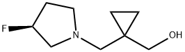 Cyclopropanemethanol, 1-[[(3S)-3-fluoro-1-pyrrolidinyl]methyl]- Structural