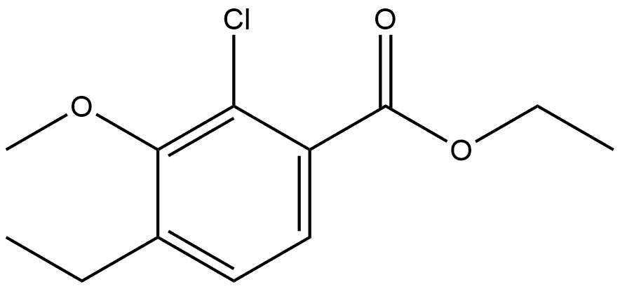 Ethyl 2-chloro-4-ethyl-3-methoxybenzoate Structural
