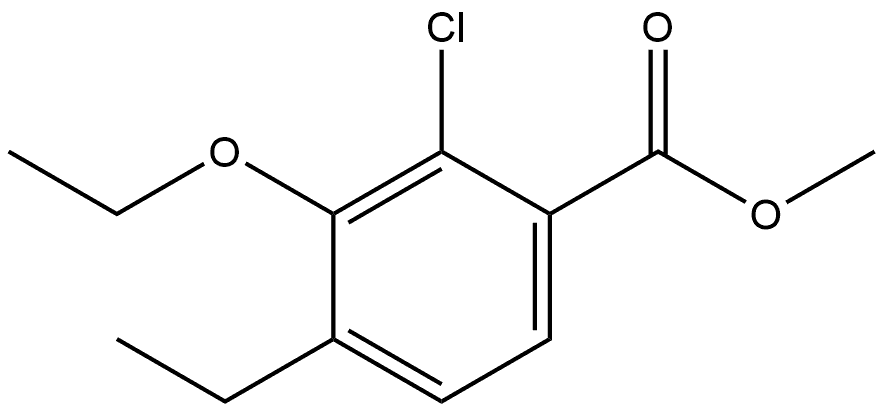 Methyl 2-chloro-3-ethoxy-4-ethylbenzoate Structural