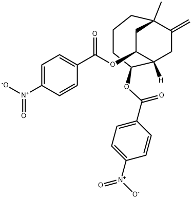 Bicyclo[4.2.2]decane-2,8-diol, 6-methyl-10-methylene-, 2,8-bis(4-nitrobenzoate), (1R,2S,6S,8S)- Structural