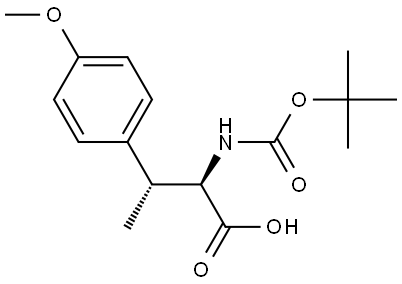 rel-(2R,3R)-2-tert-Butoxycarbonylamino-3-(4-methoxy-phenyl)-butyric acid Structural