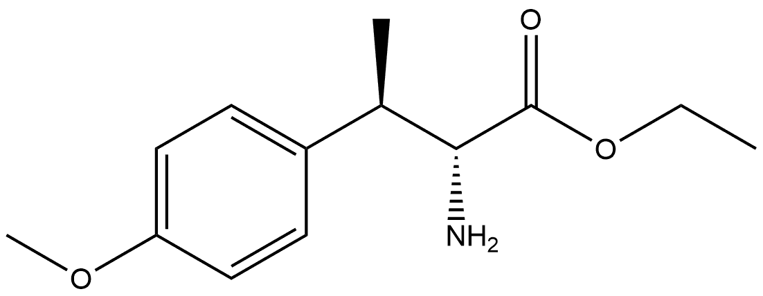 rel-(3S, 4S)2-Amino-3-(4-methoxy-phenyl)-butyric acid ethyl ester Structural