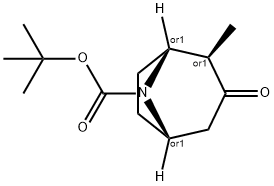 rel-(1S,2S,5R)-8-Boc-2-methyl-3-oxo-8-aza-bicyclo[3.2.1]octane Structural
