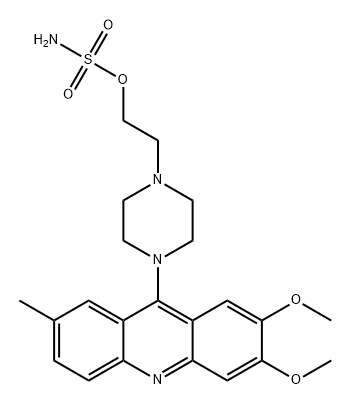Sulfamic acid, 2-[4-(2,3-dimethoxy-7-methyl-9-acridinyl)-1-piperazinyl]ethyl ester Structural