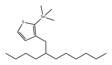 Stannane, [3-(2-butyloctyl)-2-thienyl]trimethyl- Structural