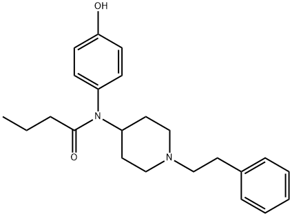 N-(4-Hydroxyphenyl)-N-[1-(2-phenylethyl)-4-piperidinyl]butanamide Structural