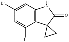 Spiro[cyclopropane-1,3'-[3H]indol]-2'(1'H)-one, 6'-bromo-4'-fluoro- Structural