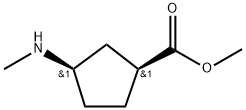 Cyclopentanecarboxylic acid,3-(methylamino)-,methyl ester,(1R,3S)-rel- Structural