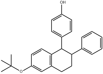 Phenol, 4-[6-(1,1-dimethylethoxy)-1,2,3,4-tetrahydro-2-phenyl-1-naphthalenyl]- Structural